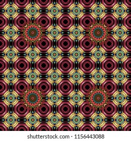 Creative geometric seamless pattern. Brown, red and black polygonal illustration consisting of rectangles. Vector rectangular design for your business.