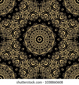 Creative geometric seamless pattern in floral style. Vector illustation for design
