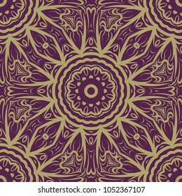 Creative geometric seamless pattern in floral style. Vector illustation for design