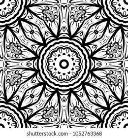 Creative geometric seamless pattern in floral style. Vector illustation for design