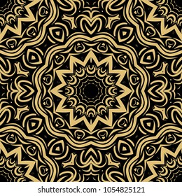 Creative geometric seamless pattern in floral style. Vector illustation for design