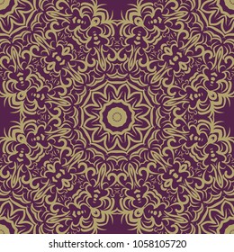 Creative geometric seamless pattern in floral style. Vector illustation for design