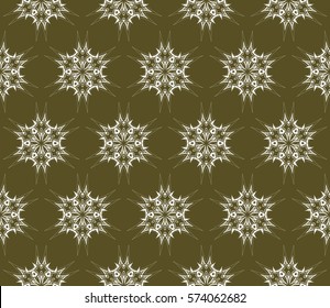 creative geometric seamless pattern. floral ornament. for fabric, decor, design, wallpaper
