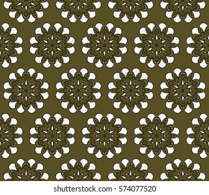 creative geometric seamless pattern. floral ornament. for fabric, decor, design, wallpaper