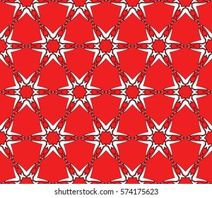creative geometric seamless pattern. floral ornament. for fabric, decor, design, wallpaper