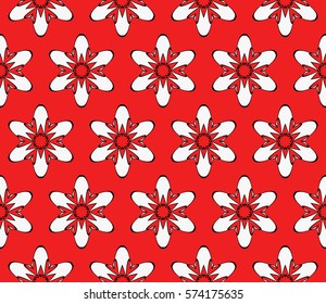 creative geometric seamless pattern. floral ornament. for fabric, decor, design, wallpaper