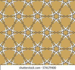 creative geometric seamless pattern. floral ornament. for fabric, decor, design, wallpaper