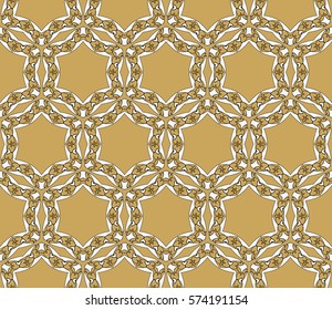 creative geometric seamless pattern. floral ornament. for fabric, decor, design, wallpaper