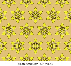 creative geometric seamless pattern. floral ornament. for fabric, decor, design, wallpaper