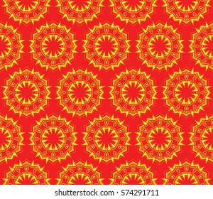 creative geometric seamless pattern. floral ornament. for fabric, decor, design, wallpaper