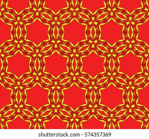 creative geometric seamless pattern. floral ornament. for fabric, decor, design, wallpaper