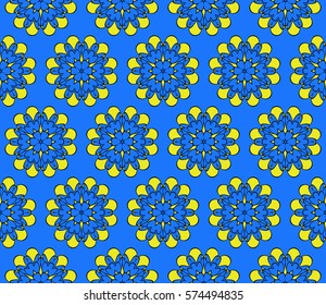 creative geometric seamless pattern. floral ornament. for fabric, decor, design, wallpaper
