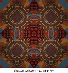 Creative geometric seamless pattern. Red, brown and orange polygonal illustration consisting of rectangles. Vector rectangular design for your business.