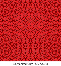 creative geometric seamless pattern. triangle, circle, line shape. vector illustration. for interior design, wallpaper, print, fabric, decor