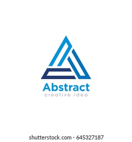Creative Geometric Shape Concept Logo Design Template