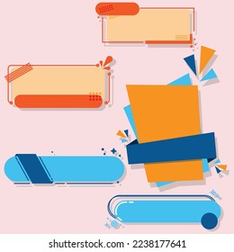 Das kreative geometrische und formgestalterische Design von Verkaufs- und Werbebannern, Preisen, Plakaten, Plakaten, Aufkleber und Werbung für Unternehmen und signieren zeichnet sich durch außergewöhnliches Marketing aus