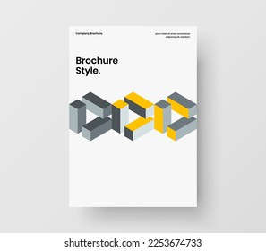 Concepto de lista de mano de formas geométricas creativas. Informe anual de primera calidad Diseño vectorial A4.