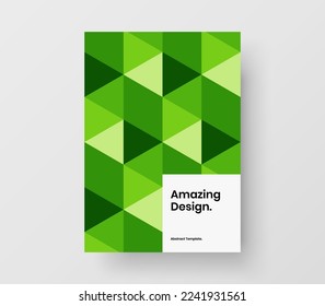 Diseño de panfleto de formas geométricas creativas. Ilustración de diseño vectorial A4 de volante minimalista.