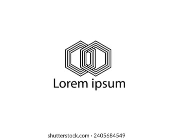  Creative geometric shapes. Stylish Logo Design