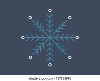 Creative geometric snowflake, Christmas theme