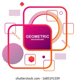 Creative geometric. Trendy gradient shapes composition.Applicable for Covers, Voucher, Posters, Flyers and Banner Designs. Eps10 vector.