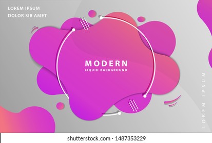 Creative geometric vector wallpaper. Trendy fluid flow gradient shapes composition. Suitable for gift card, Poster on wall poster template, landing page, ui, ux ,coverbook, banner, & social media.