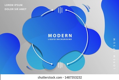 Creative geometric vector wallpaper. Trendy fluid flow gradient shapes composition. Suitable for gift card, Poster on wall poster template, landing page, ui, ux ,coverbook, banner, & social media.