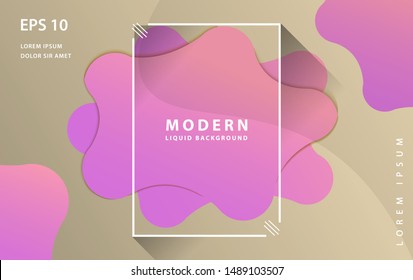 Creative geometric vector wallpaper. Trendy fluid flow gradient shapes composition. Suitable for gift card, Poster on wall poster template, landing page, ui, ux ,coverbook, banner, & social media.