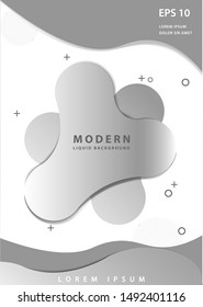Creative geometric vector wallpaper. Trendy fluid flow gradient shapes composition. Suitable for gift card, Poster on wall poster template, landing page, ui, ux ,coverbook, banner, & social media.
