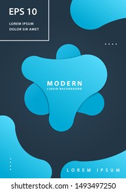 Creative geometric vector wallpaper. Trendy fluid flow gradient shapes composition. Suitable for gift card, Poster on wall poster template, landing page, ui, ux ,coverbook, banner, & social media.