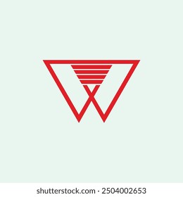 Creative and Geometric W Letter Logo Design.