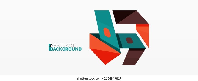 Papel geométrico creativo. Composición de línea de estilo de cinta abstracta. Plantilla de negocio de Techno para papel de pared, banner, fondo o aterrizaje