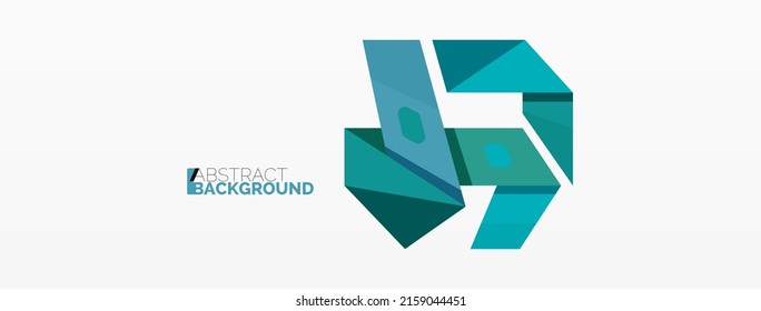 Papel geométrico creativo. Composición de línea de estilo de cinta abstracta. Plantilla de negocio de Techno para papel de pared, banner, fondo o aterrizaje