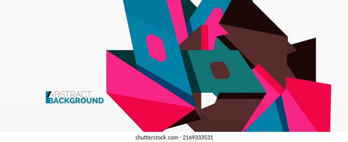 Creative geometric wallpaper. Abstract ribbon style line composition. Techno business template for wallpaper, banner, background or landing