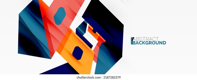 Papel geométrico creativo. Composición de línea de estilo de cinta abstracta. Plantilla de negocio de Techno para papel de pared, banner, fondo o aterrizaje