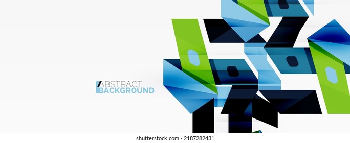 Papel geométrico creativo. Composición de línea de estilo de cinta abstracta. Plantilla de negocio de Techno para papel de pared, banner, fondo o aterrizaje