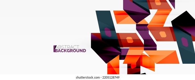 Creative geometric wallpaper. Abstract ribbon style line composition. Techno business template for wallpaper, banner, background or landing