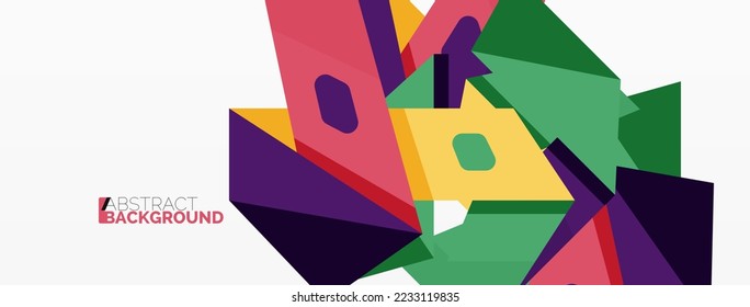 Papel geométrico creativo. Composición de línea de estilo de cinta abstracta. Plantilla de negocio de Techno para papel de pared, banner, fondo o aterrizaje