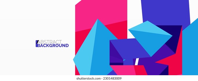 Creative geometric wallpaper. Abstract ribbon style line composition. Techno business template for wallpaper, banner, background or landing