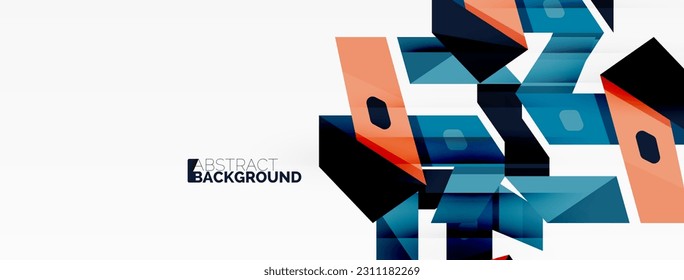 Papel geométrico creativo. Composición de línea de estilo de cinta abstracta. Plantilla de negocio de Techno para papel de pared, banner, fondo o aterrizaje