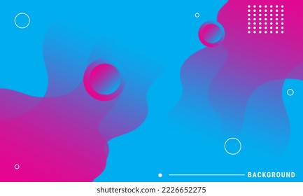 Kreative geometrische Hintergrundfarbe Blau und Rosa. Trendfarbige Farbverlauf-Zusammensetzung des Flüssigkeitsflusses. Anwendbar für Geschenkkarte, Poster, Landing Page, ui, ux, Coverbook, Baner, Social Media. EPS10-Vektorgrafik
