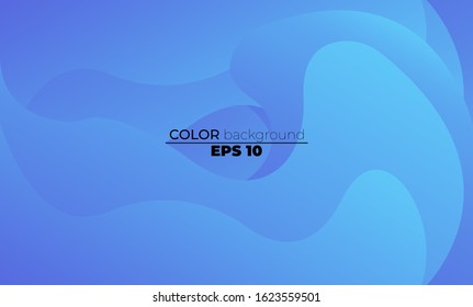 Creative geometric wallpaper blue sea fluid flow gradient shapes composition. Visual Supply Company background for gift card,  Poster on wall poster template, landing page, ui, ux ,coverbook,  baner, 