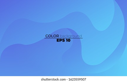 Creative geometric wallpaper blue sea fluid flow gradient shapes composition. Visual Supply Company background for gift card,  Poster on wall poster template, landing page, ui, ux ,coverbook,  baner, 