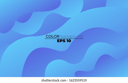 Creative geometric wallpaper blue sea fluid flow gradient shapes composition. Visual Supply Company background for gift card,  Poster on wall poster template, landing page, ui, ux ,coverbook,  baner, 