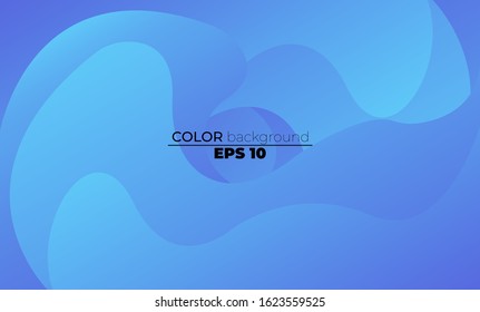 Creative geometric wallpaper blue sea fluid flow gradient shapes composition. Visual Supply Company background for gift card,  Poster on wall poster template, landing page, ui, ux ,coverbook,  baner, 