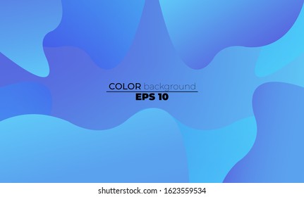 Creative geometric wallpaper blue sea fluid flow gradient shapes composition. Visual Supply Company background for gift card,  Poster on wall poster template, landing page, ui, ux ,coverbook,  baner, 
