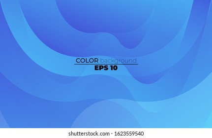 Creative geometric wallpaper blue sea fluid flow gradient shapes composition. Visual Supply Company background for gift card,  Poster on wall poster template, landing page, ui, ux ,coverbook,  baner, 