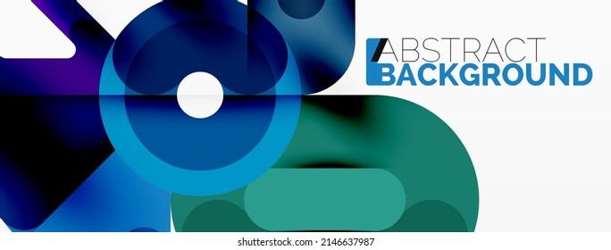 Creative geometric wallpaper. Circles, lines background. Business template for wallpaper, banner, background or landing