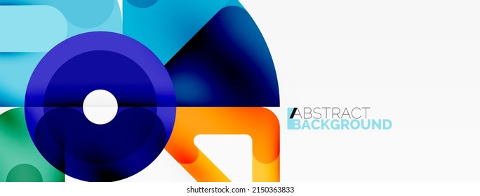Creative geometric wallpaper. Circles, lines background. Business template for wallpaper, banner, background or landing