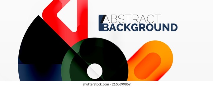 Creative geometric wallpaper. Circles, lines background. Business template for wallpaper, banner, background or landing